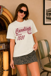 SOUTH CAROLINA GAMECOCKS OLD SCHOOL CLASSIC FIT COTTON BLEND CREWNECK TEE