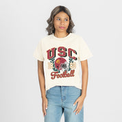 USC TROJANS RAISED ON VICTORY CLASSIC FIT COTTON BLEND CREWNECK TEE
