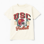 USC TROJANS RAISED ON VICTORY CLASSIC FIT COTTON BLEND CREWNECK TEE