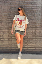 USC TROJANS YOU KNOW OUR NAME CLASSIC FIT COTTON BLEND CREWNECK TEE