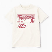 USC TROJANS OLD SCHOOL CLASSIC FIT COTTON BLEND CREWNECK TEE
