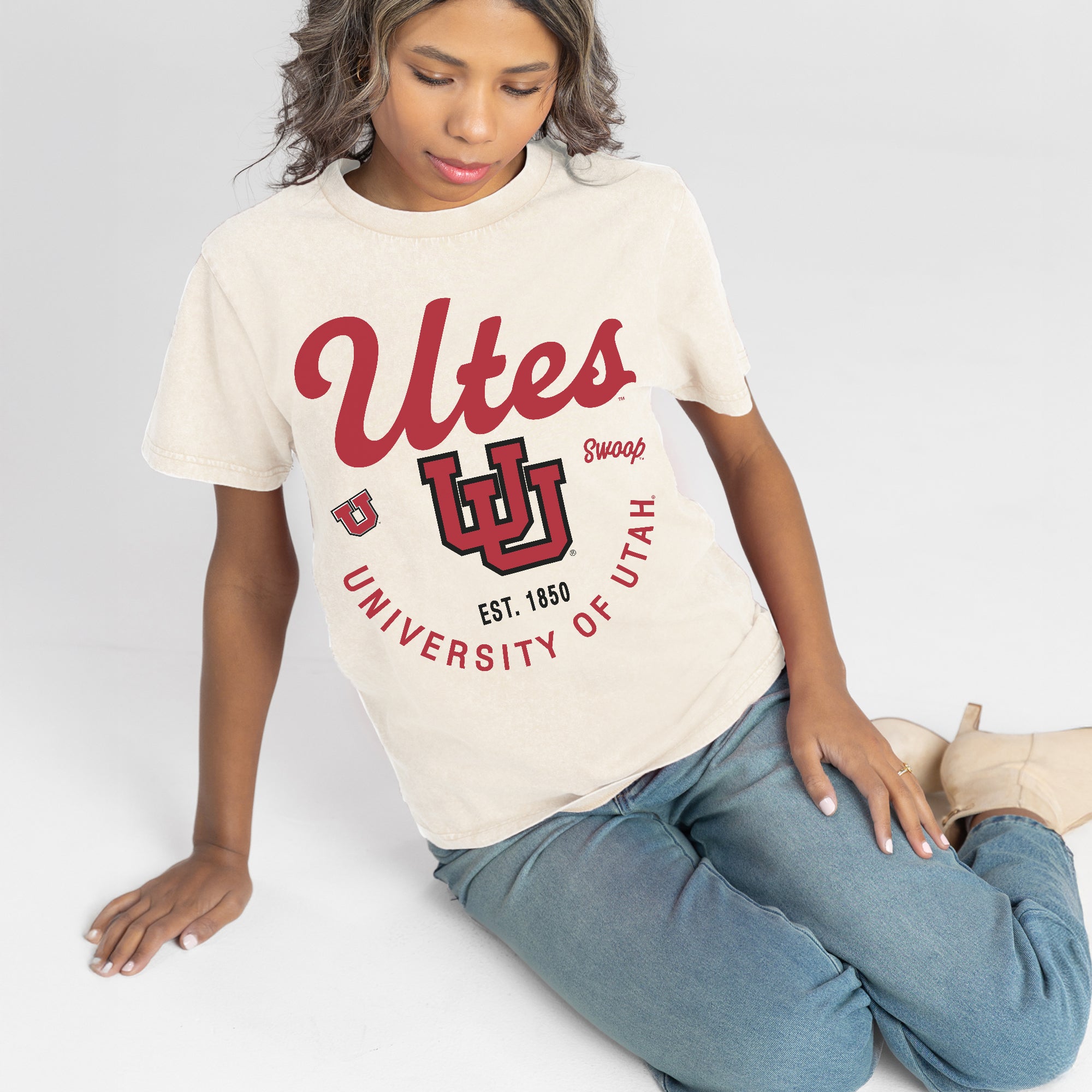 UTAH UTES YOU KNOW OUR NAME CLASSIC FIT COTTON BLEND CREWNECK TEE