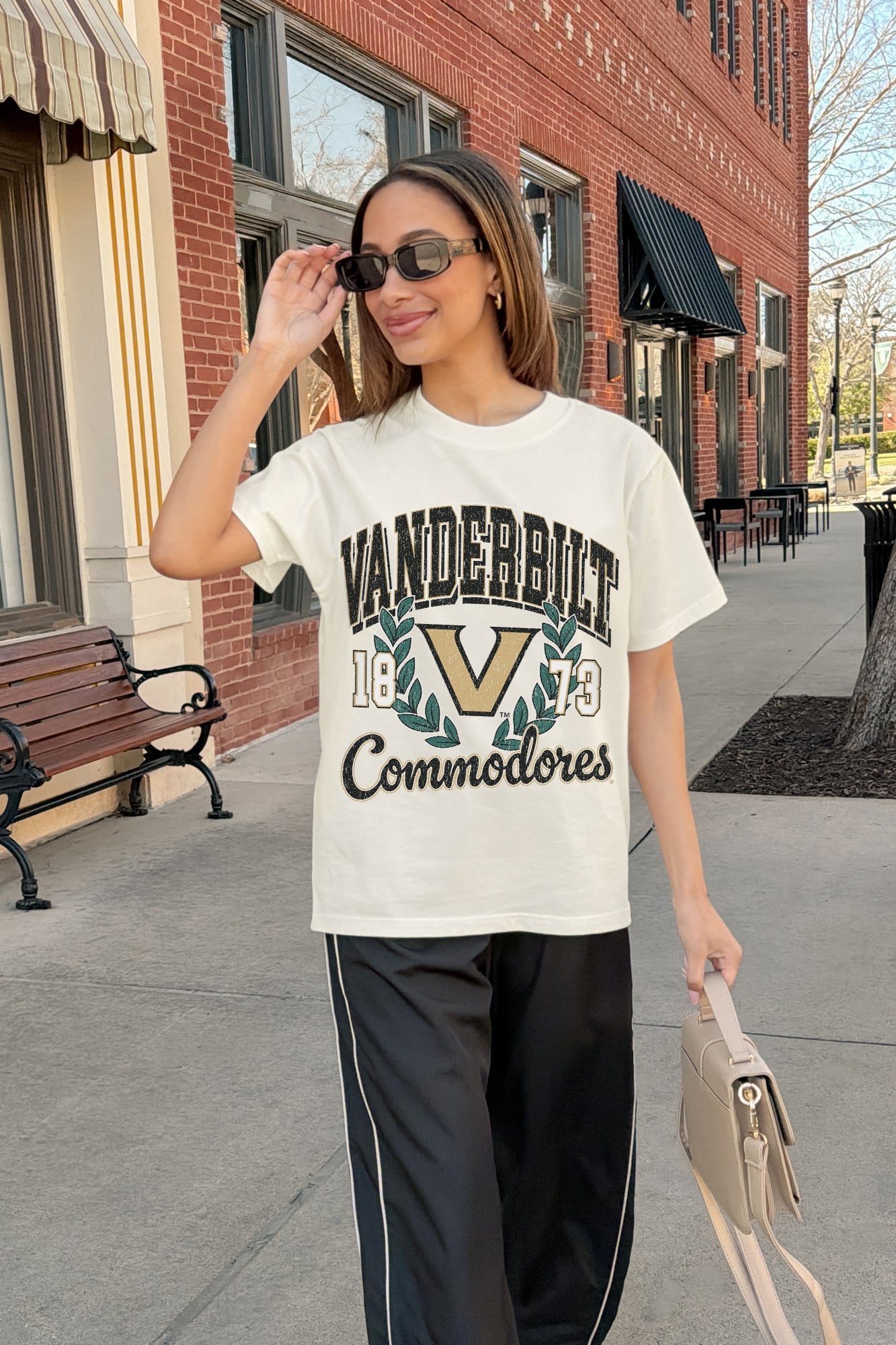 VANDERBILT COMMODORES RAISED ON VICTORY CLASSIC FIT COTTON BLEND CREWNECK TEE