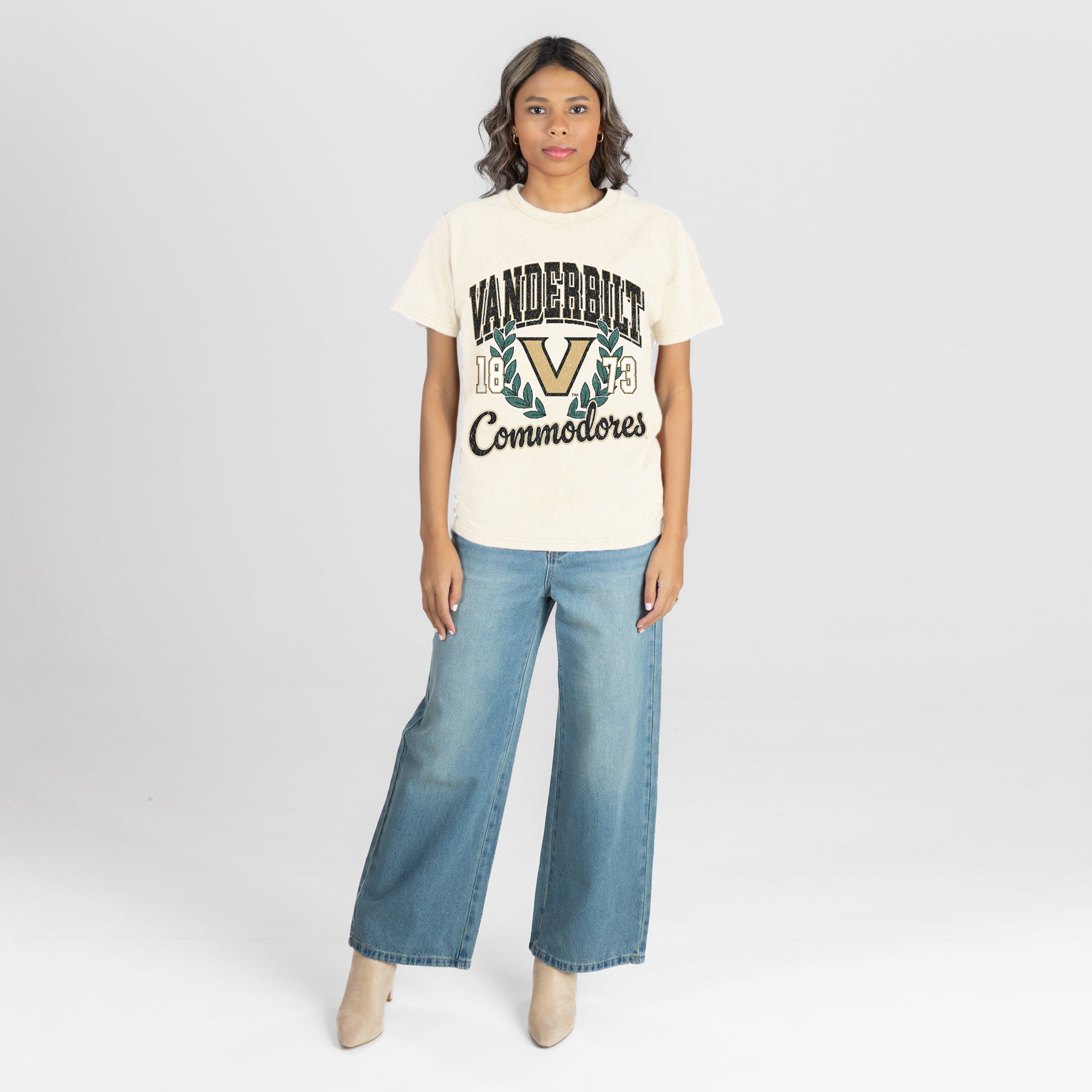 VANDERBILT COMMODORES RAISED ON VICTORY CLASSIC FIT COTTON BLEND CREWNECK TEE