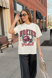 VIRGINIA TECH HOKIES RAISED ON VICTORY CLASSIC FIT COTTON BLEND CREWNECK TEE