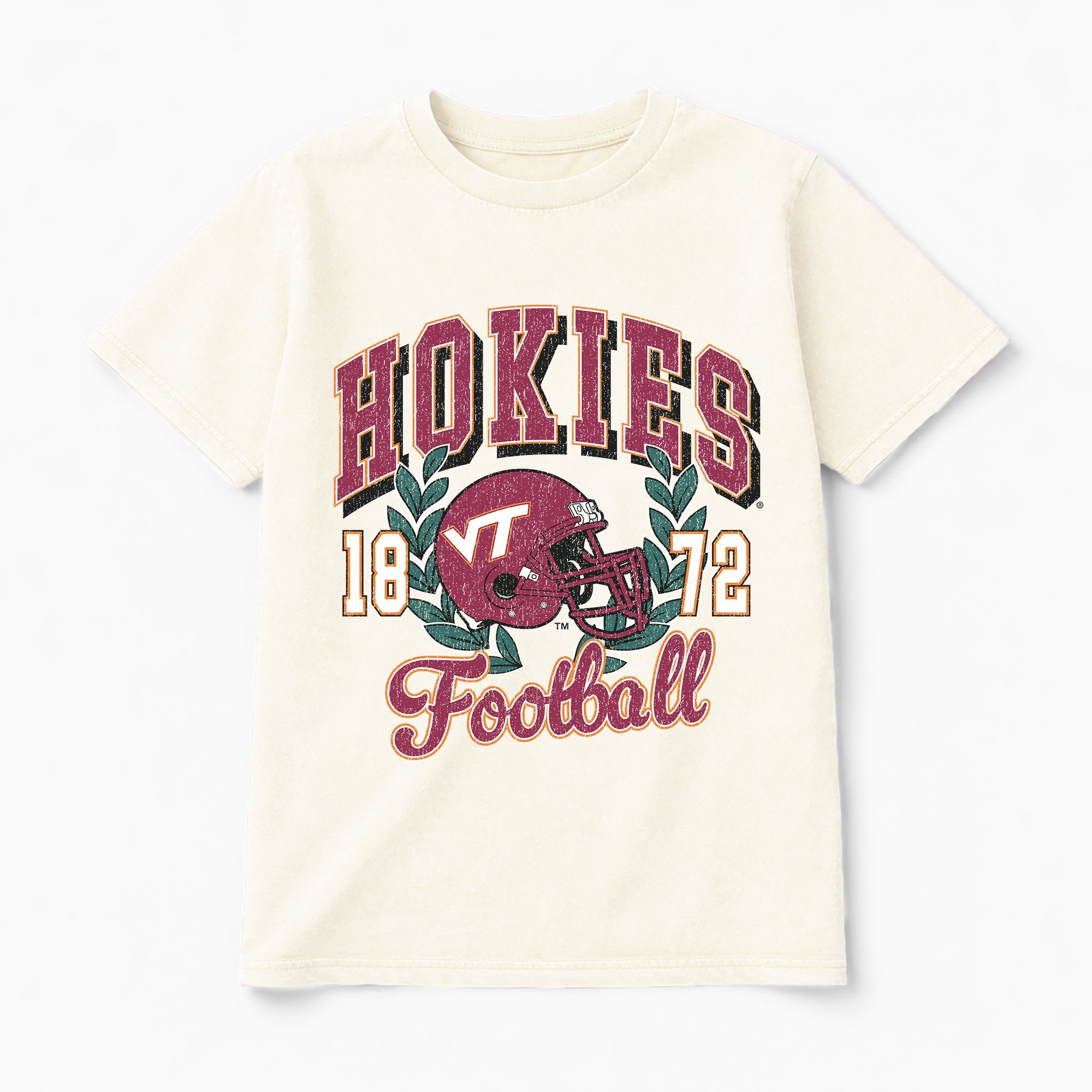 VIRGINIA TECH HOKIES RAISED ON VICTORY CLASSIC FIT COTTON BLEND CREWNECK TEE