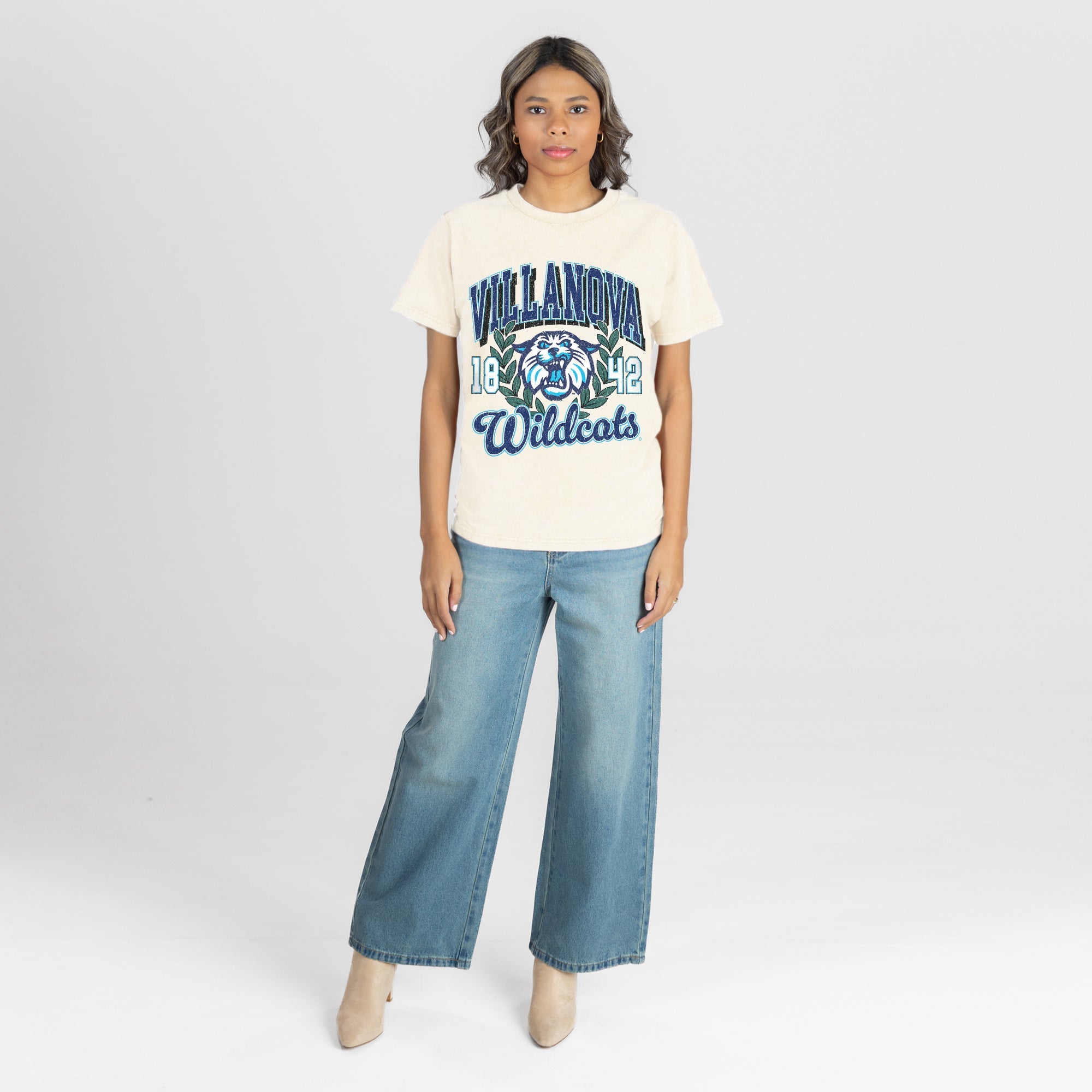 VILLANOVA WILDCATS RAISED ON VICTORY CLASSIC FIT COTTON BLEND CREWNECK TEE