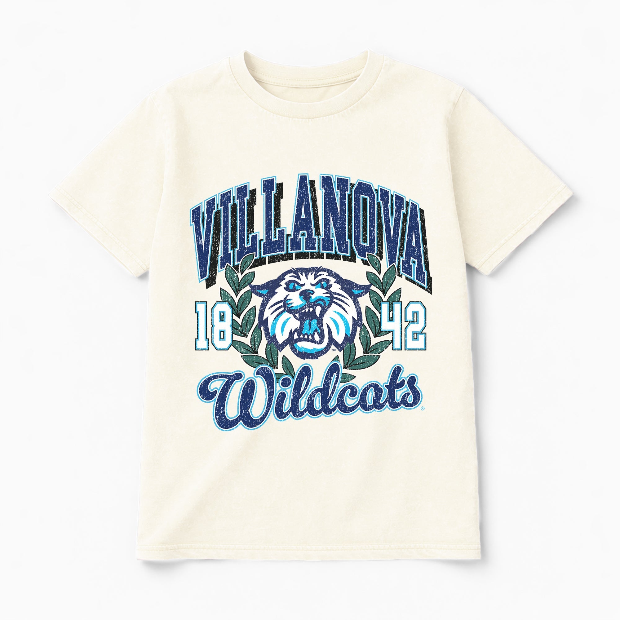 VILLANOVA WILDCATS RAISED ON VICTORY CLASSIC FIT COTTON BLEND CREWNECK TEE