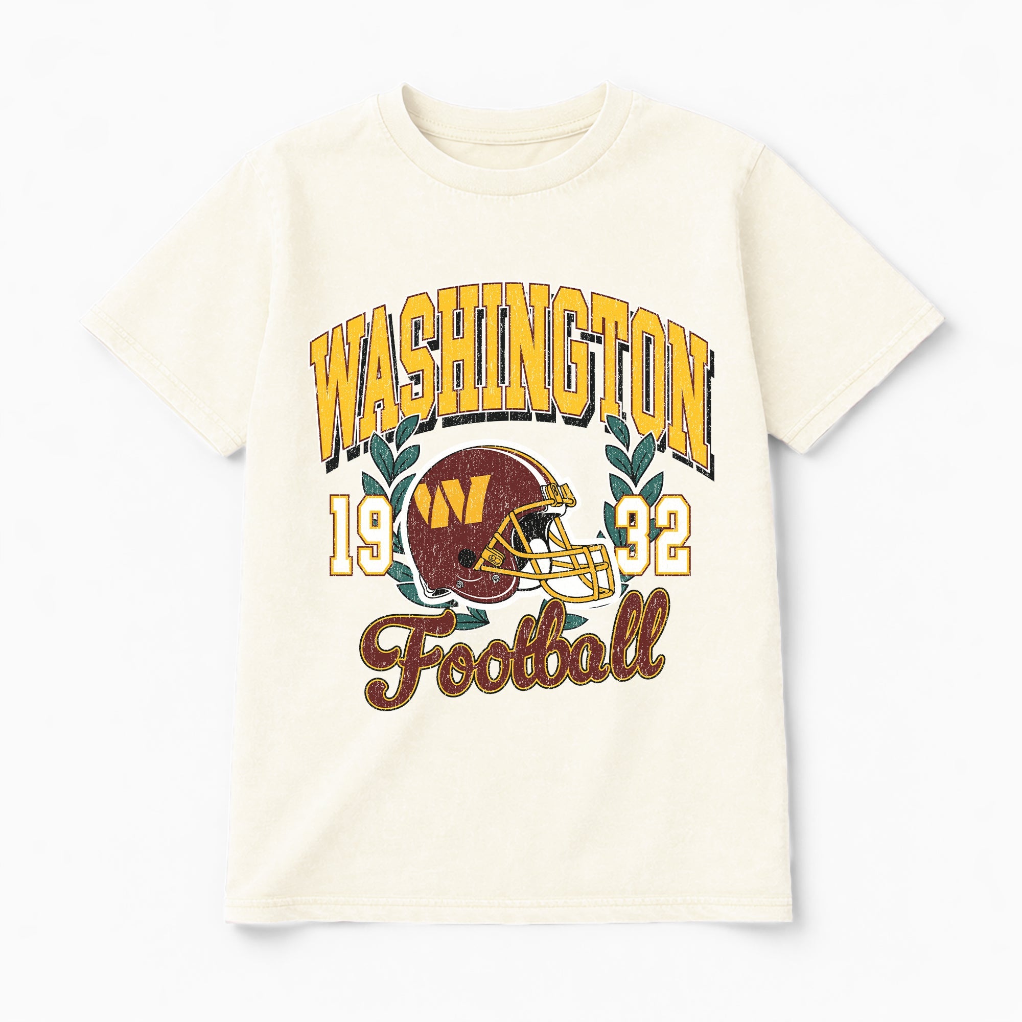 WASHINGTON COMMANDERS RAISED ON VICTORY CLASSIC FIT COTTON BLEND CREWNECK TEE