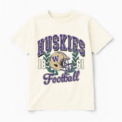WASHINGTON HUSKIES RAISED ON VICTORY CLASSIC FIT COTTON BLEND CREWNECK TEE