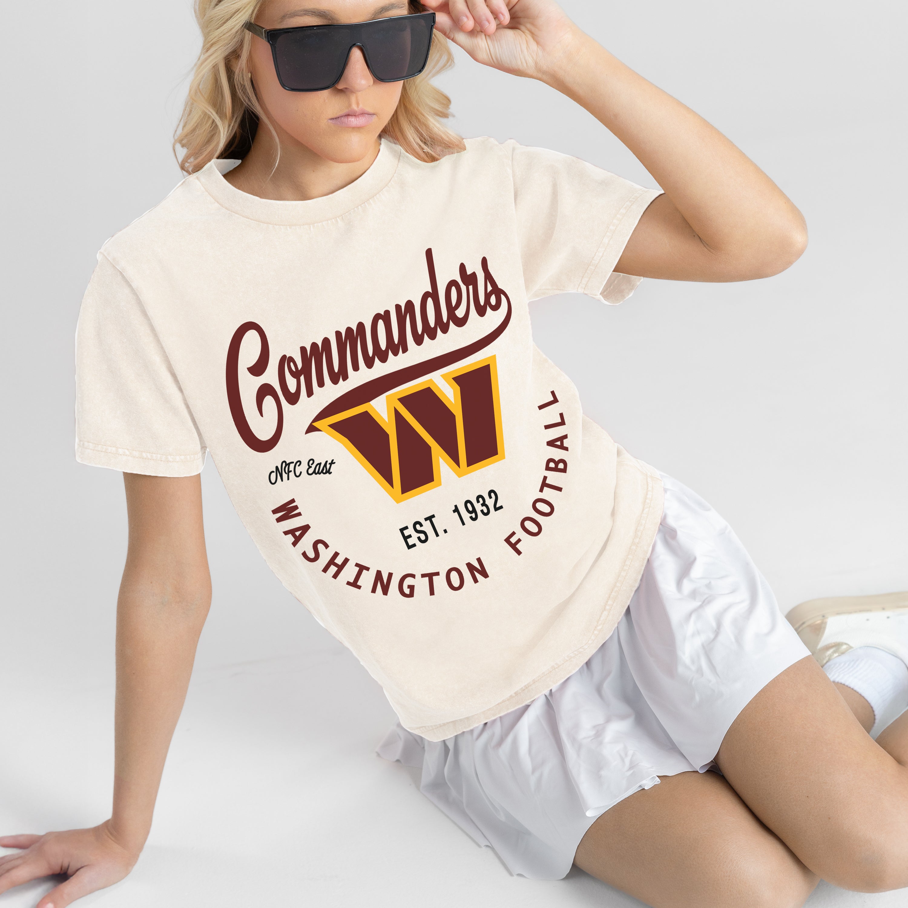 WASHINGTON COMMANDERS YOU KNOW OUR NAME CLASSIC FIT COTTON BLEND CREWNECK TEE