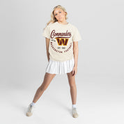 WASHINGTON COMMANDERS YOU KNOW OUR NAME CLASSIC FIT COTTON BLEND CREWNECK TEE