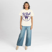 WASHINGTON HUSKIES YOU KNOW OUR NAME CLASSIC FIT COTTON BLEND CREWNECK TEE