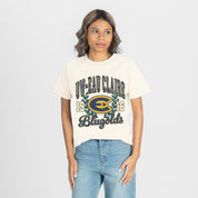 WISCONSIN-EAU CLAIRE BLUGOLDS RAISED ON VICTORY CLASSIC FIT COTTON BLEND CREWNECK TEE