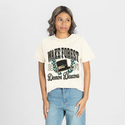WAKE FOREST DEMON DEACONS RAISED ON VICTORY CLASSIC FIT COTTON BLEND CREWNECK TEE