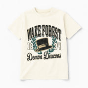 WAKE FOREST DEMON DEACONS RAISED ON VICTORY CLASSIC FIT COTTON BLEND CREWNECK TEE