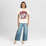 WISCONSIN BADGERS RAISED ON VICTORY CLASSIC FIT COTTON BLEND CREWNECK TEE