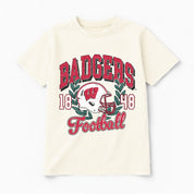 WISCONSIN BADGERS RAISED ON VICTORY CLASSIC FIT COTTON BLEND CREWNECK TEE