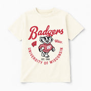 WISCONSIN BADGERS YOU KNOW OUR NAME CLASSIC FIT COTTON BLEND CREWNECK TEE