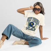 WEST VIRGINIA MOUNTAINEERS RAISED ON VICTORY CLASSIC FIT COTTON BLEND CREWNECK TEE