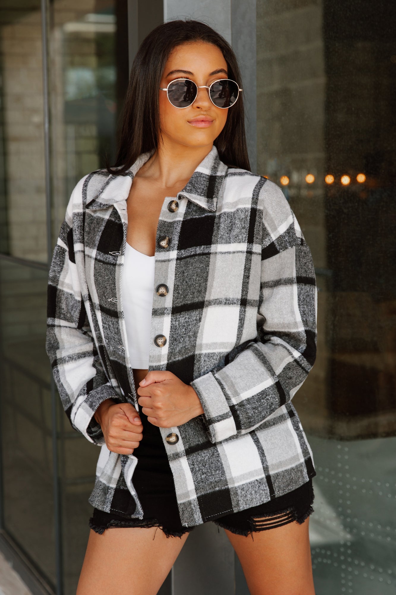 ATLANTA FALCONS FIELDSIDE FUN JENKINS PLAID OVERSHIRT