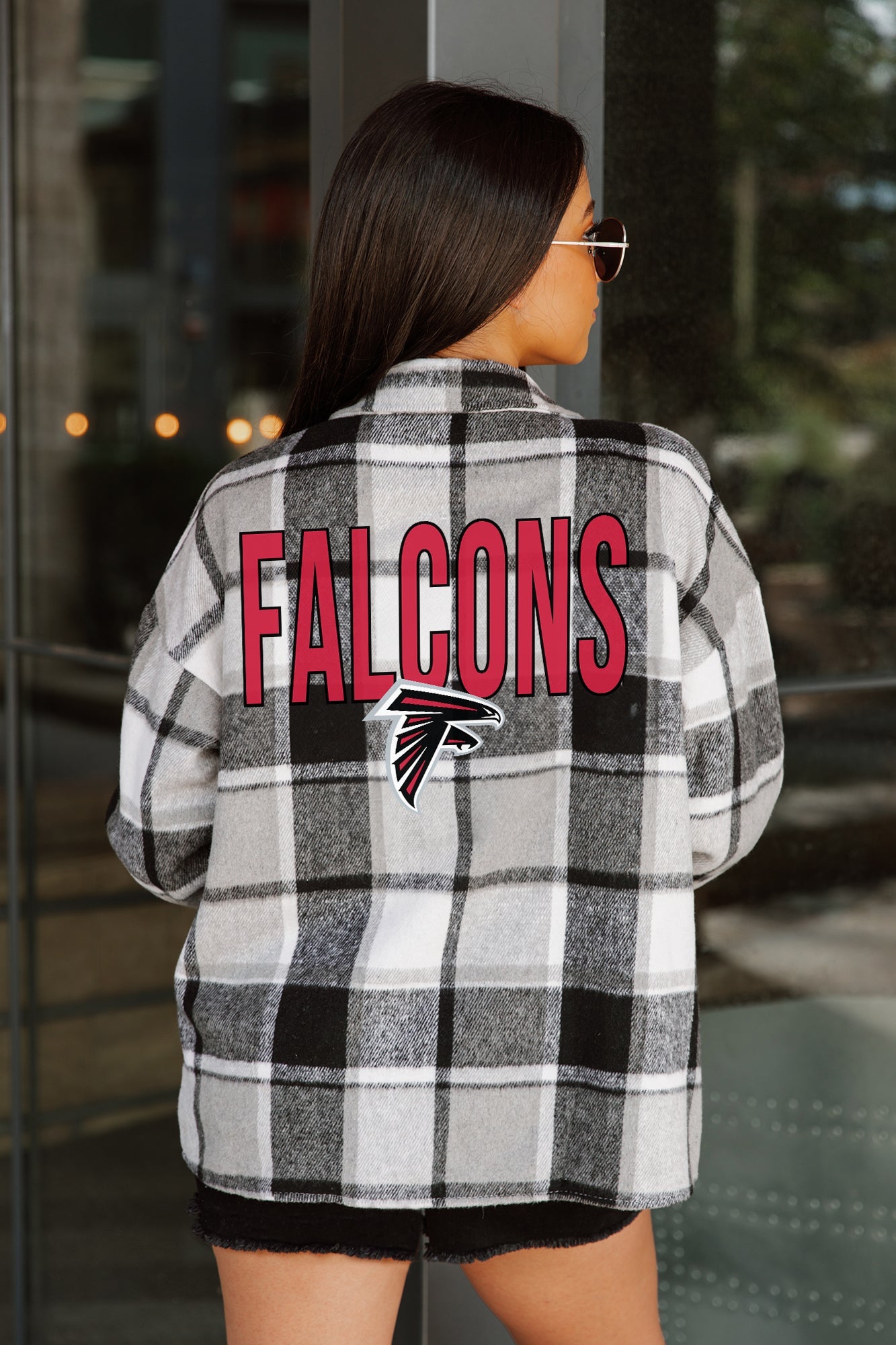 ATLANTA FALCONS FIELDSIDE FUN JENKINS PLAID OVERSHIRT