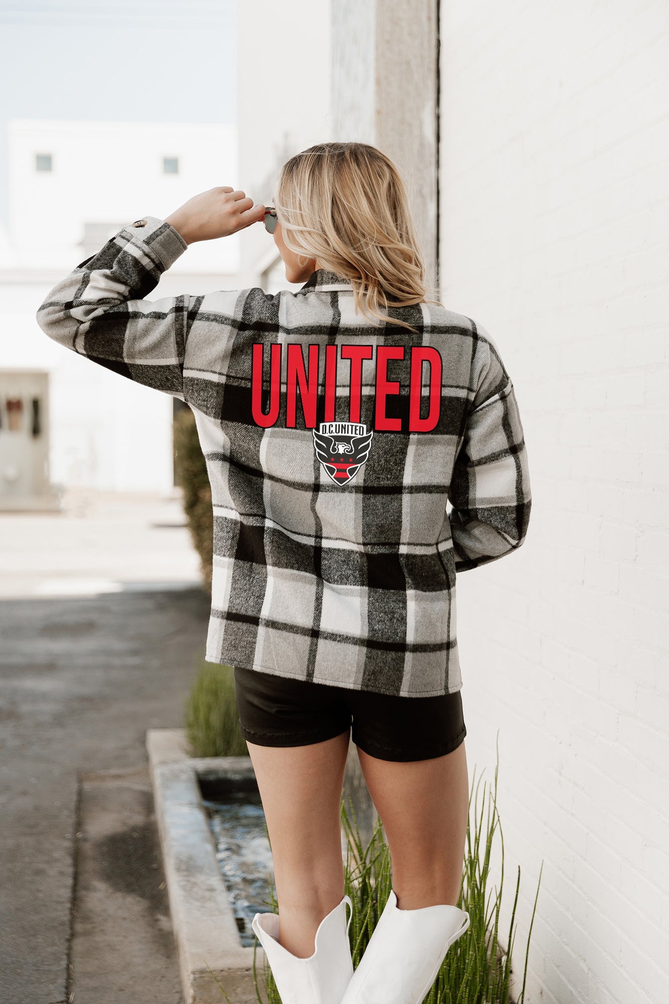 DC UNITED FIELDSIDE FUN JENKINS PLAID OVERSHIRT