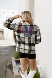 FLORIDA GATORS MAD FOR PLAID JENKINS PLAID OVERSHIRT