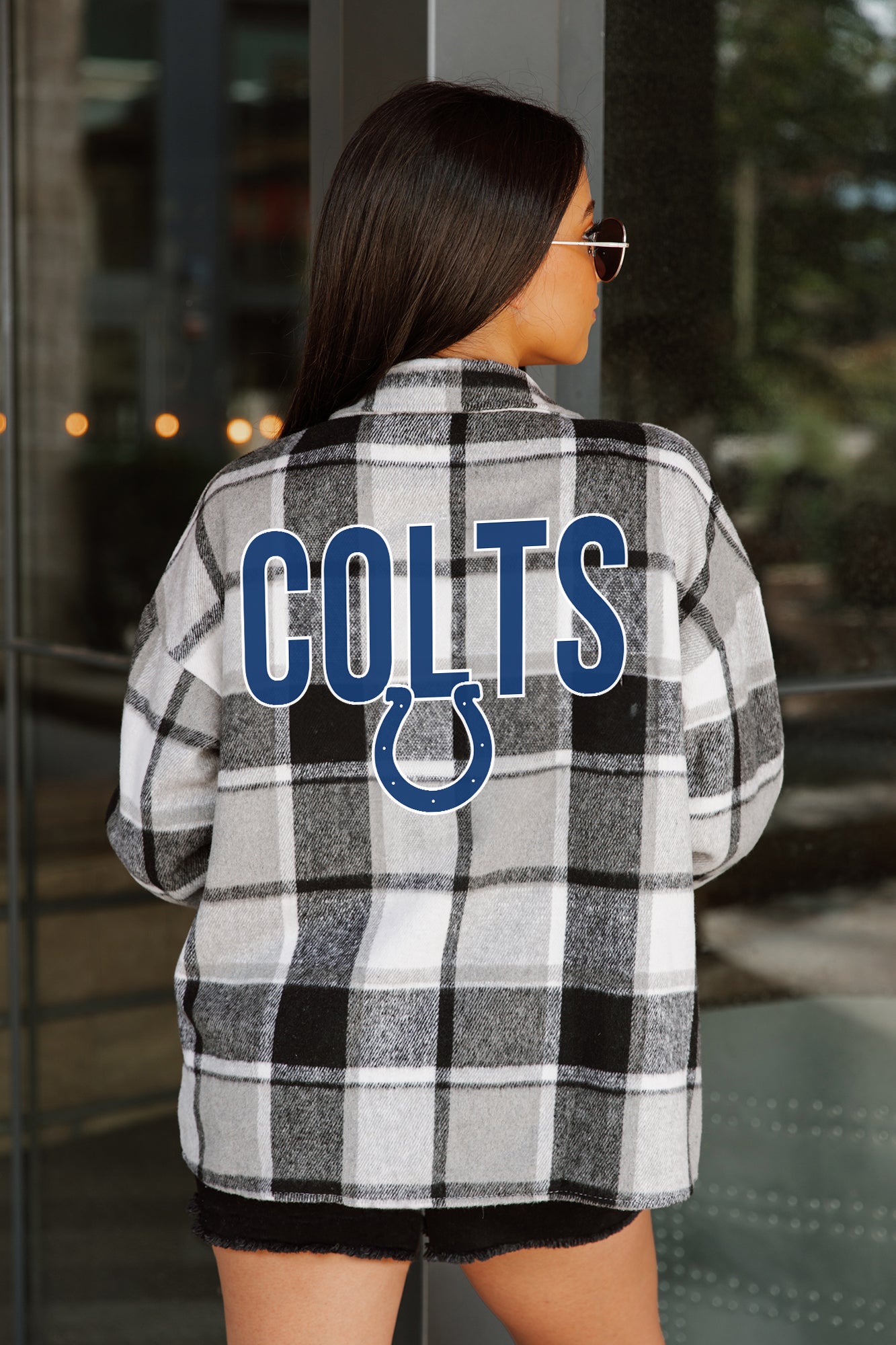INDIANAPOLIS COLTS FIELDSIDE FUN JENKINS PLAID OVERSHIRT
