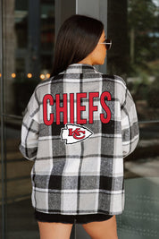 KANSAS CITY CHIEFS FIELDSIDE FUN JENKINS PLAID OVERSHIRT
