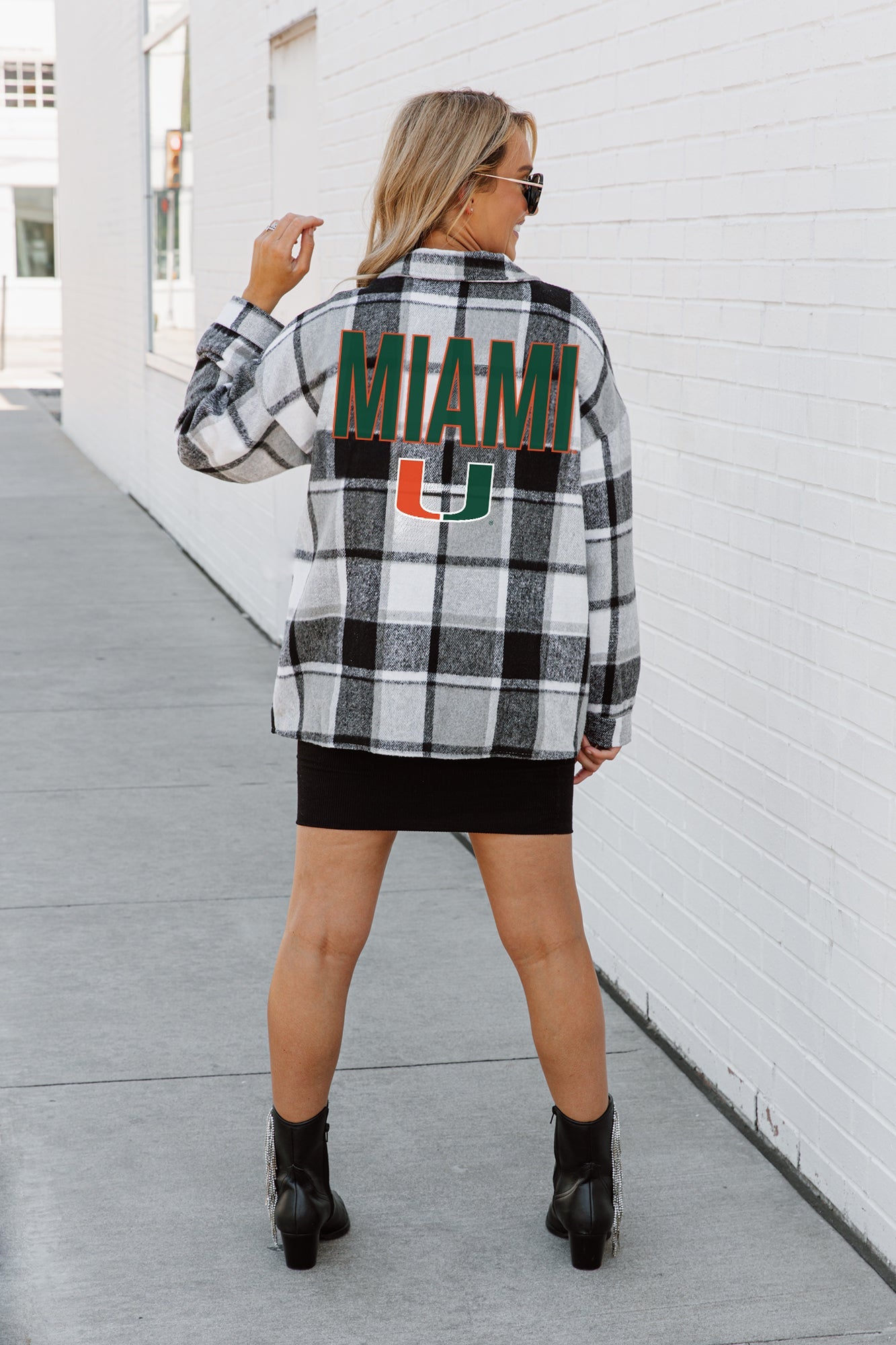 MIAMI HURRICANES MAD FOR PLAID JENKINS PLAID OVERSHIRT