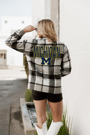 MICHIGAN WOLVERINES MAD FOR PLAID JENKINS PLAID OVERSHIRT