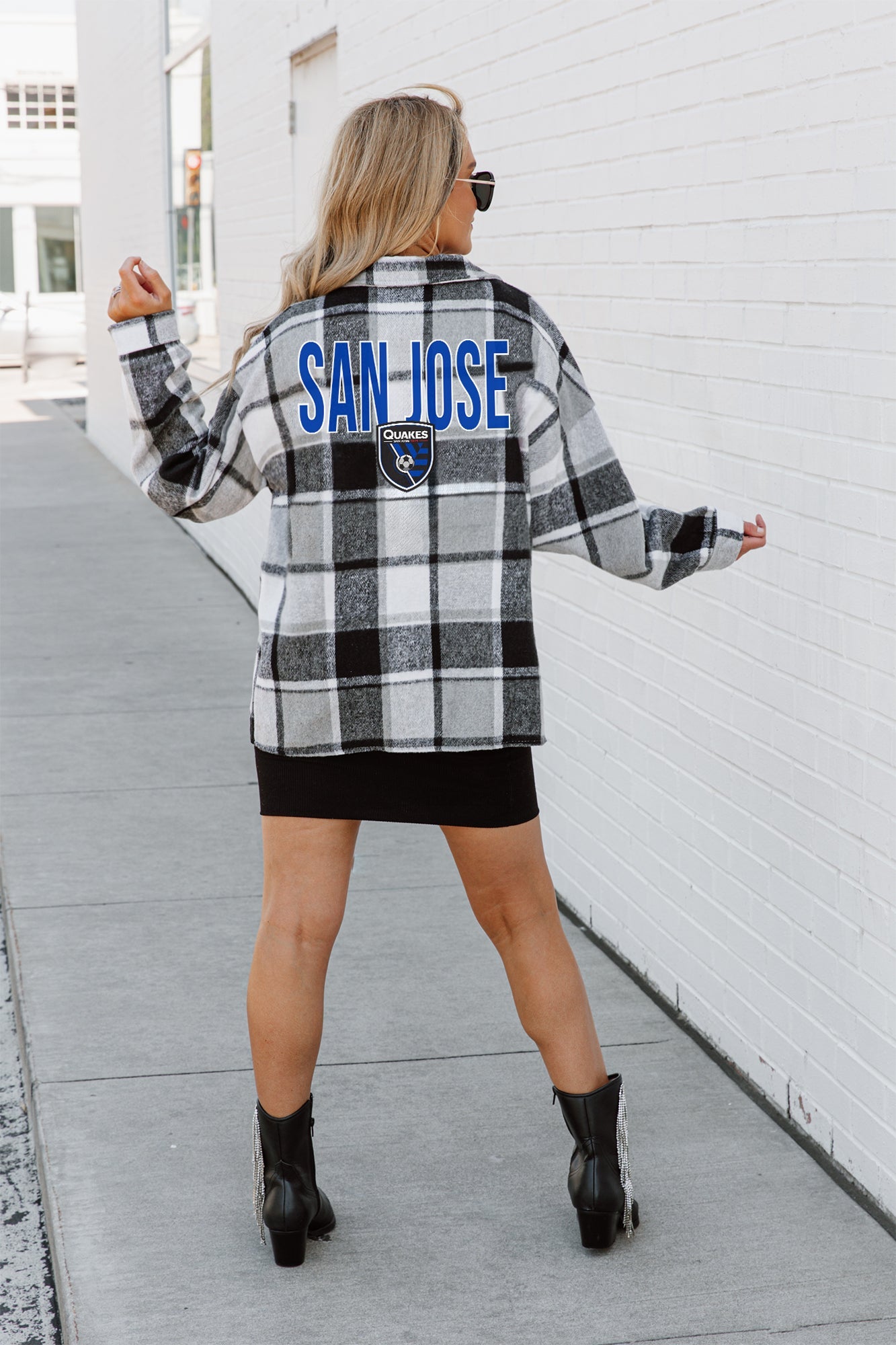 SAN JOSE EARTHQUAKES FIELDSIDE FUN JENKINS PLAID OVERSHIRT