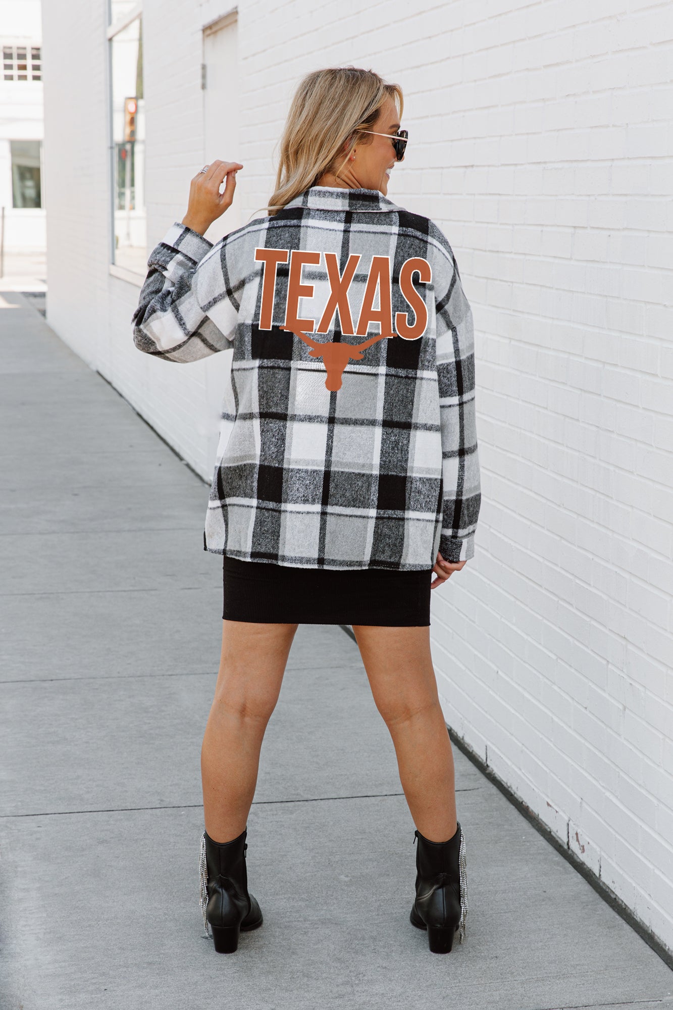 TEXAS LONGHORNS MAD FOR PLAID JENKINS PLAID OVERSHIRT