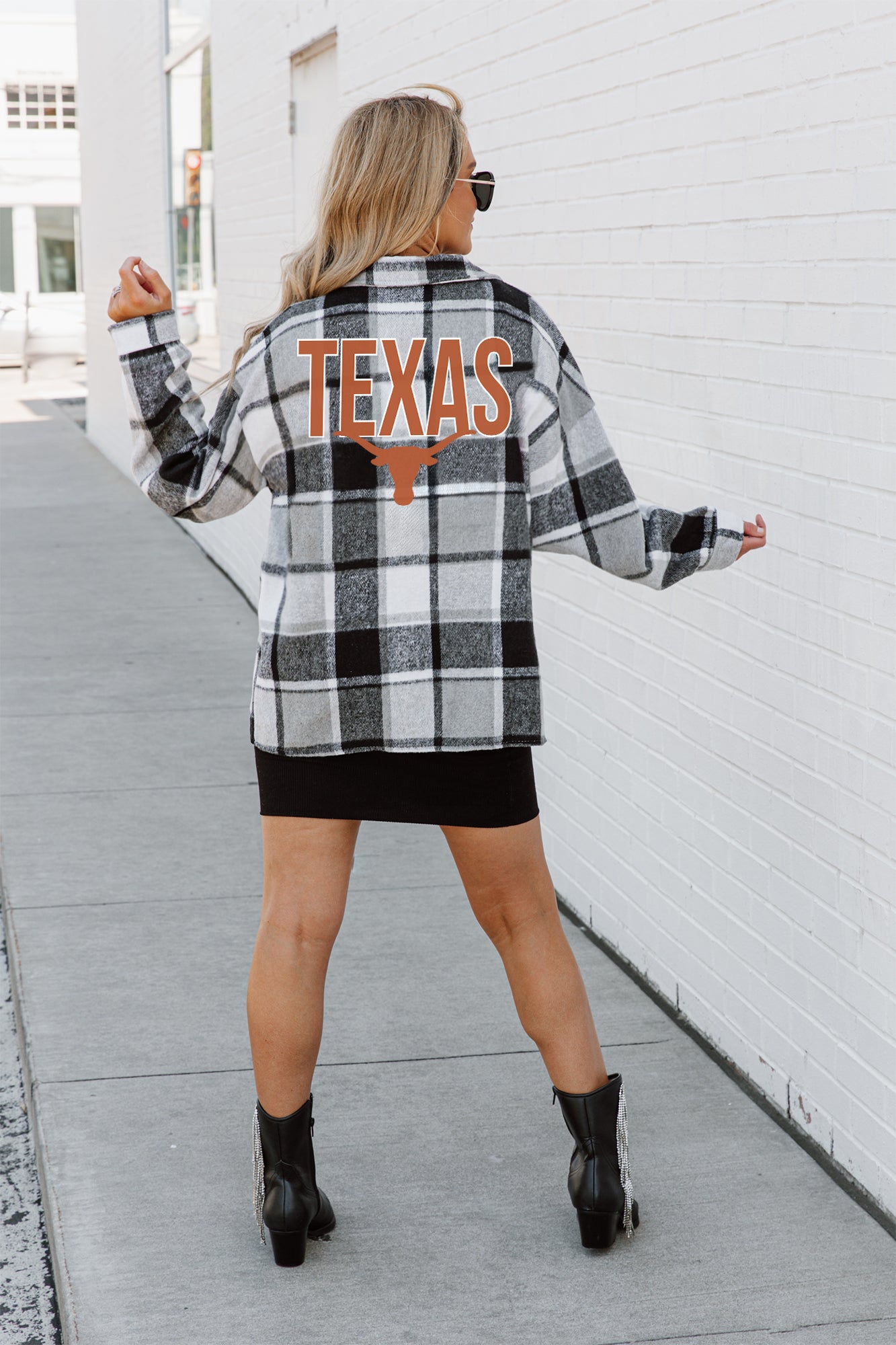 TEXAS LONGHORNS MAD FOR PLAID JENKINS PLAID OVERSHIRT