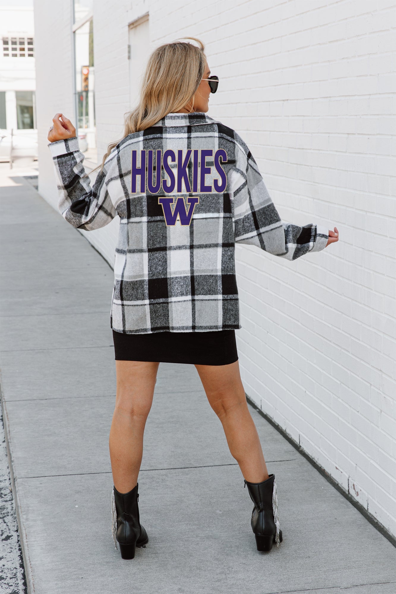 WASHINGTON HUSKIES MAD FOR PLAID JENKINS PLAID OVERSHIRT