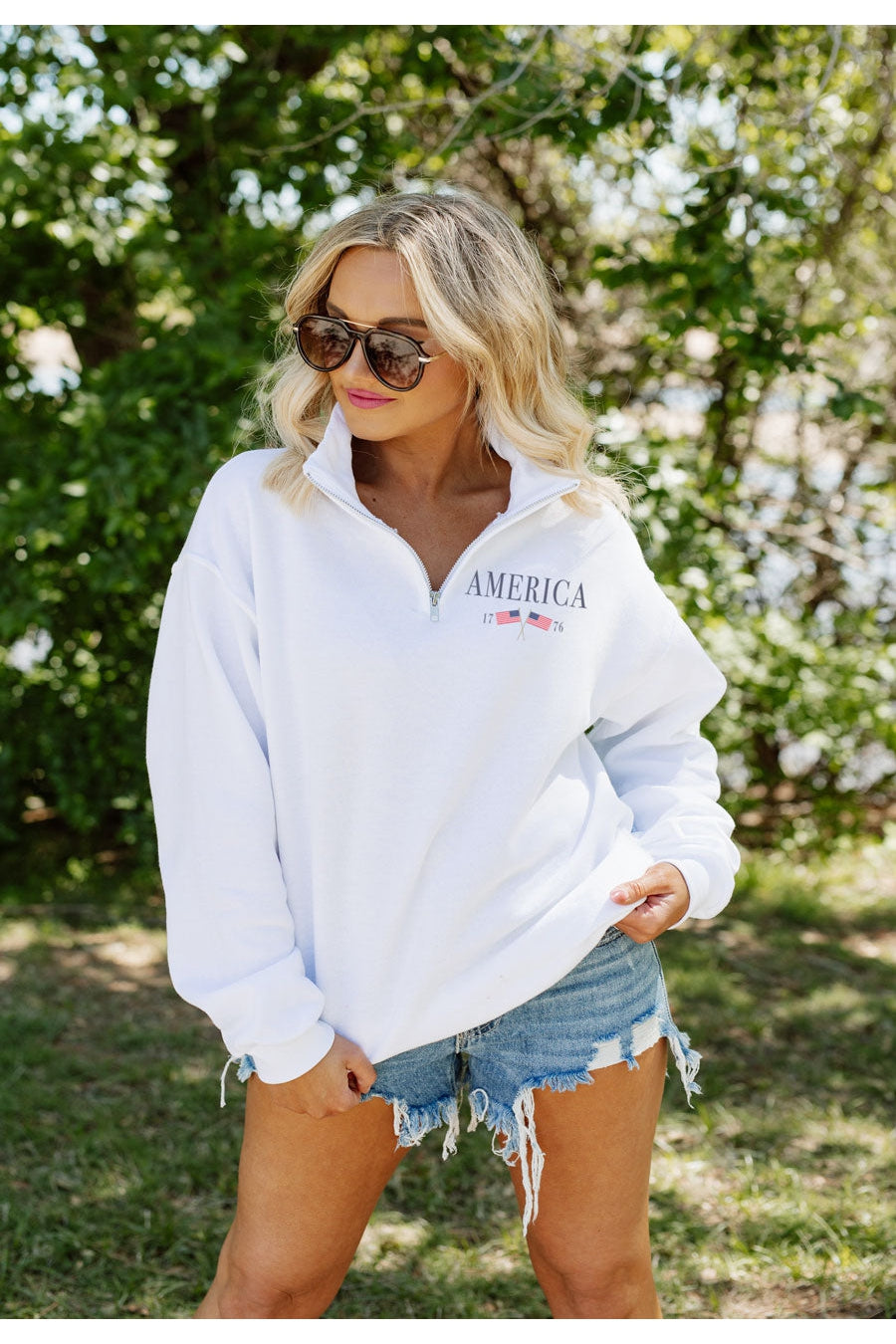 AMERICAN CLASSIC ELITE STANDARD FIT QUARTER ZIP PULLOVER