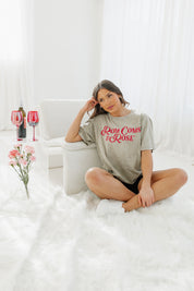 ROM COMS & ROSÉ VINTAGE WASH BOYFRIEND TEE