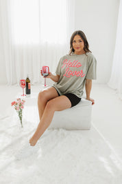 HELLO LOVER VINTAGE WASH BOYFRIEND TEE