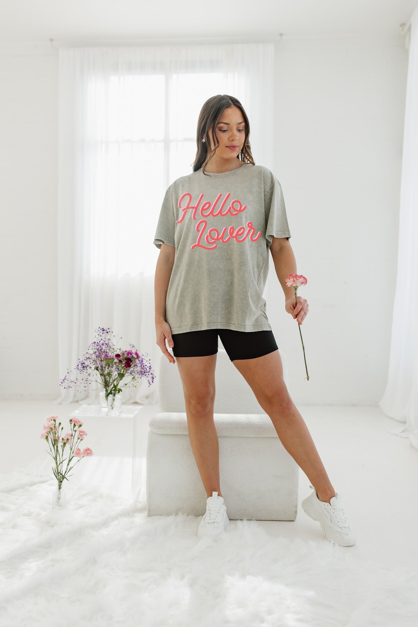 HELLO LOVER VINTAGE WASH BOYFRIEND TEE