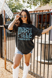 MUSIC CITY VIBES VINTAGE WASH BOYFRIEND TEE