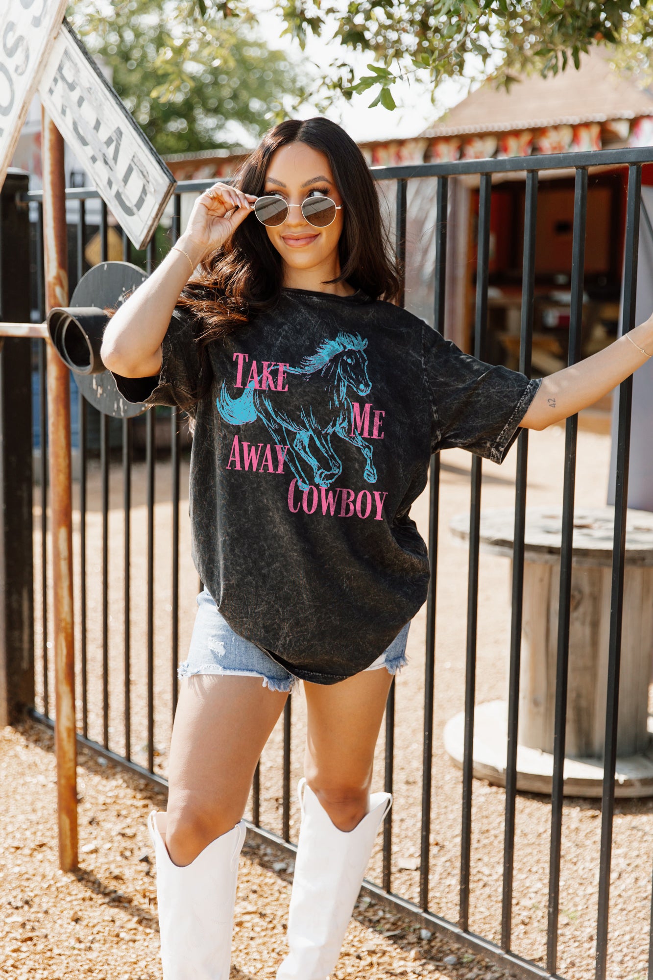 TAKE ME AWAY VINTAGE WASH BOYFRIEND TEE