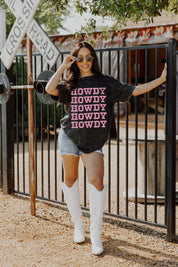 WE SAY HOWDY VINTAGE WASH BOYFRIEND TEE