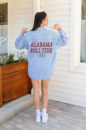 ALABAMA CRIMSON TIDE OVERSIZED DENIM JACKET