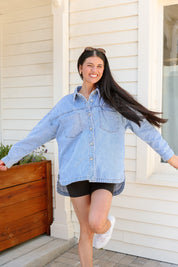 ALABAMA CRIMSON TIDE OVERSIZED DENIM JACKET