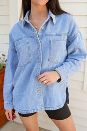 ALABAMA CRIMSON TIDE OVERSIZED DENIM JACKET