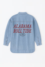 ALABAMA CRIMSON TIDE OVERSIZED DENIM JACKET