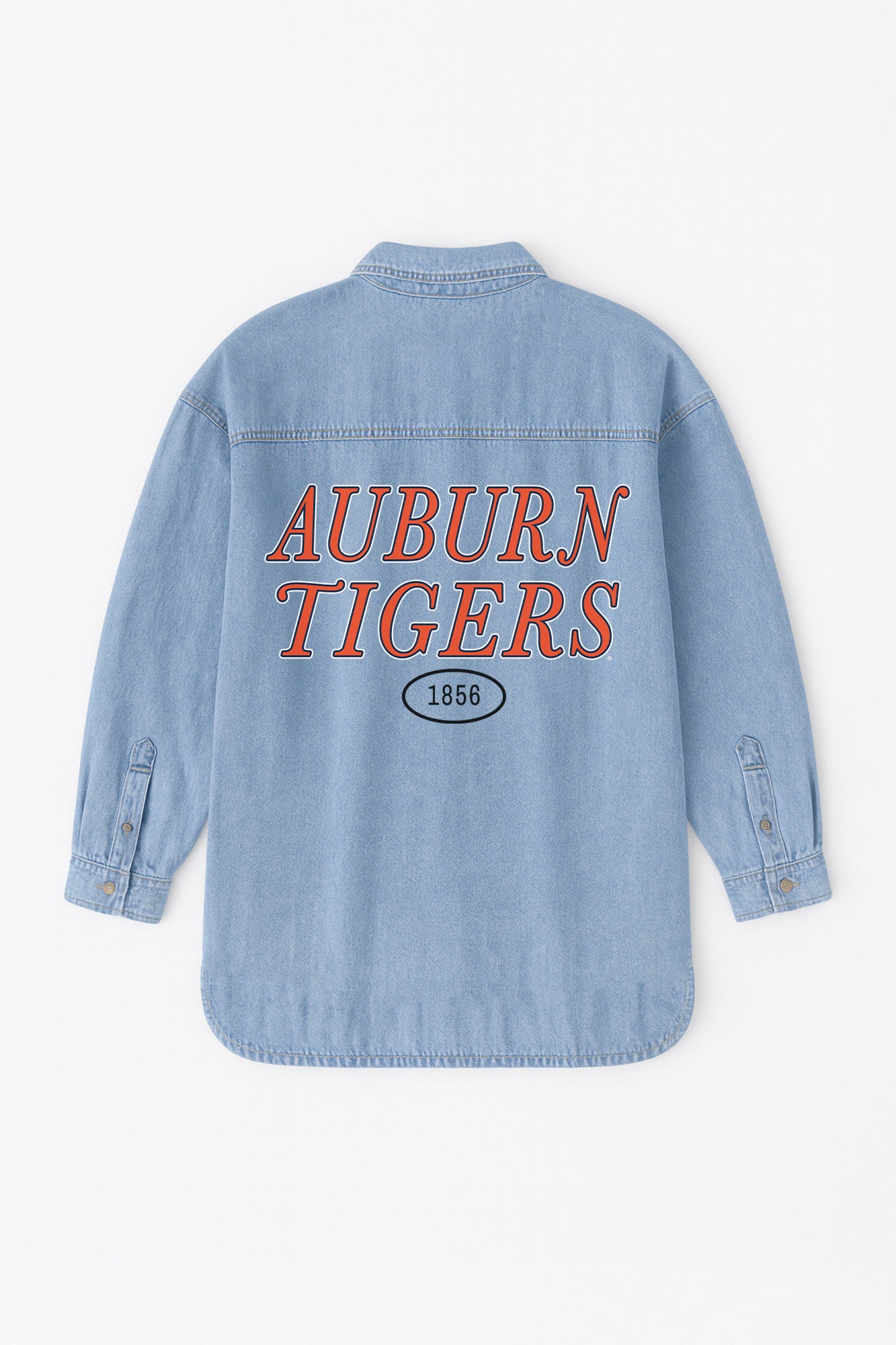 AUBURN TIGERS OVERSIZED DENIM JACKET