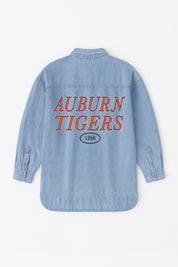 AUBURN TIGERS OVERSIZED DENIM JACKET