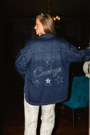 DALLAS COWBOYS SHINE TIME OVERSIZED DENIM JACKET